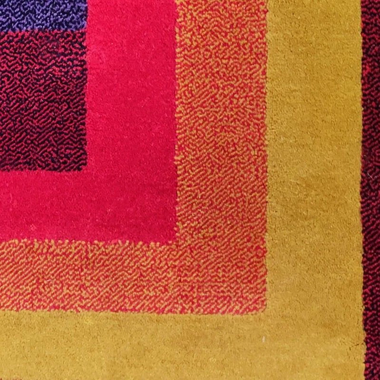 Tappeto Arlecchino in lana vergine di Missoni per T&J Vestor, anni '80 2