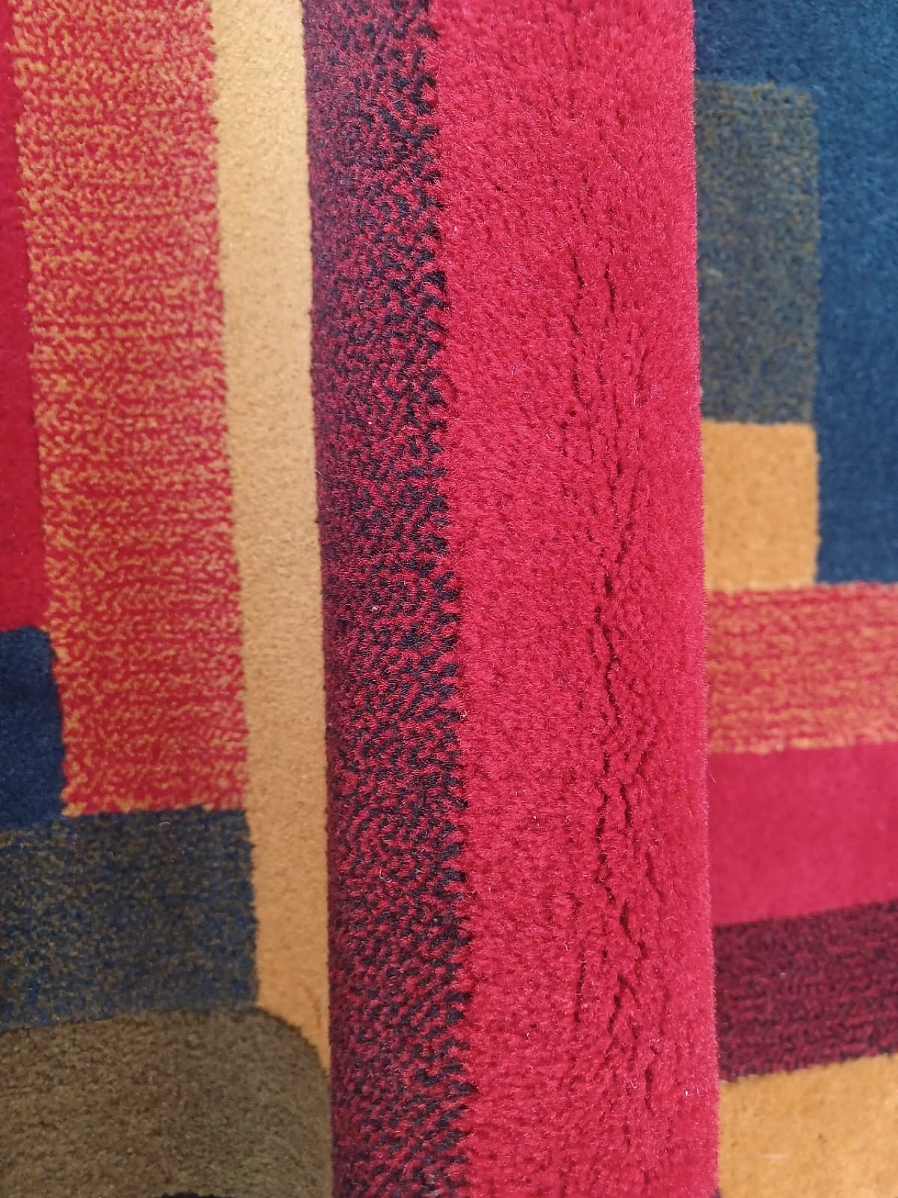 Tappeto Arlecchino in lana vergine di Missoni per T&J Vestor, anni '80 7