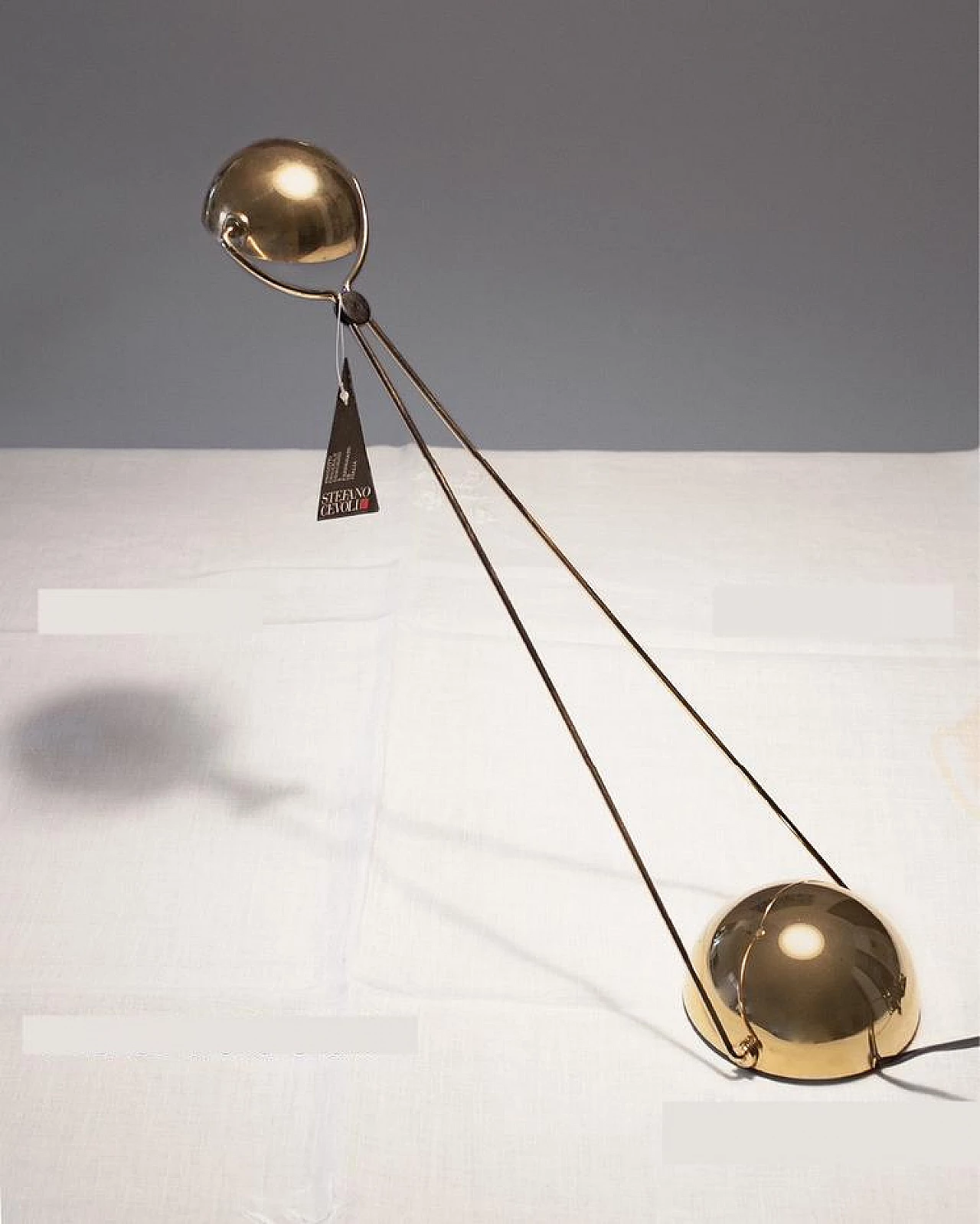 Lampada da tavolo Meridiana in metallo cromato di Paolo Piva per Stefano Cevoli, anni '80 4
