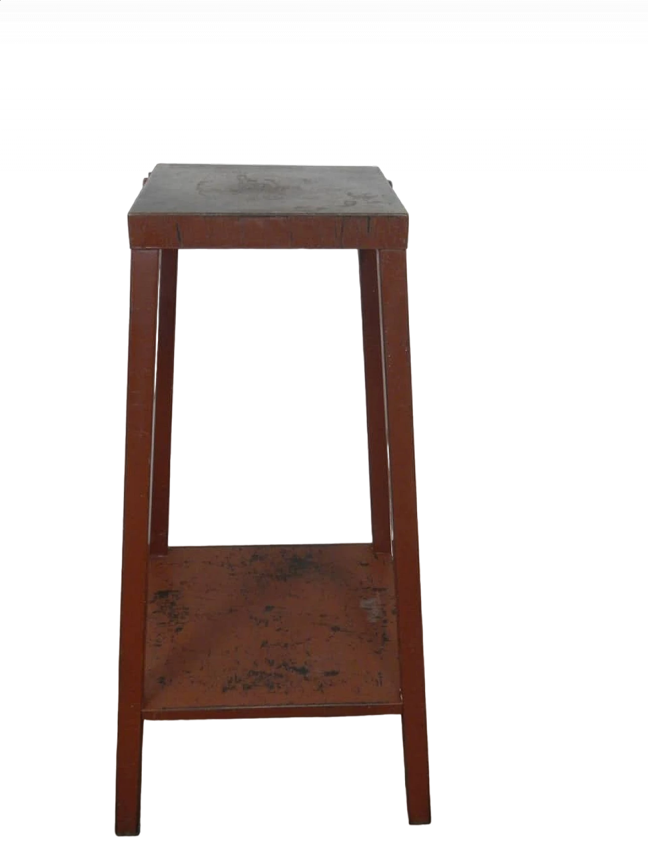 Tavolino cavalletto in ferro bordeaux, anni '60 11