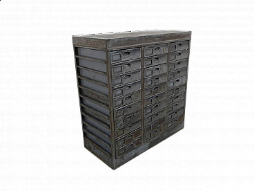 Industrial metal filing cabinet by Fami, 1950s