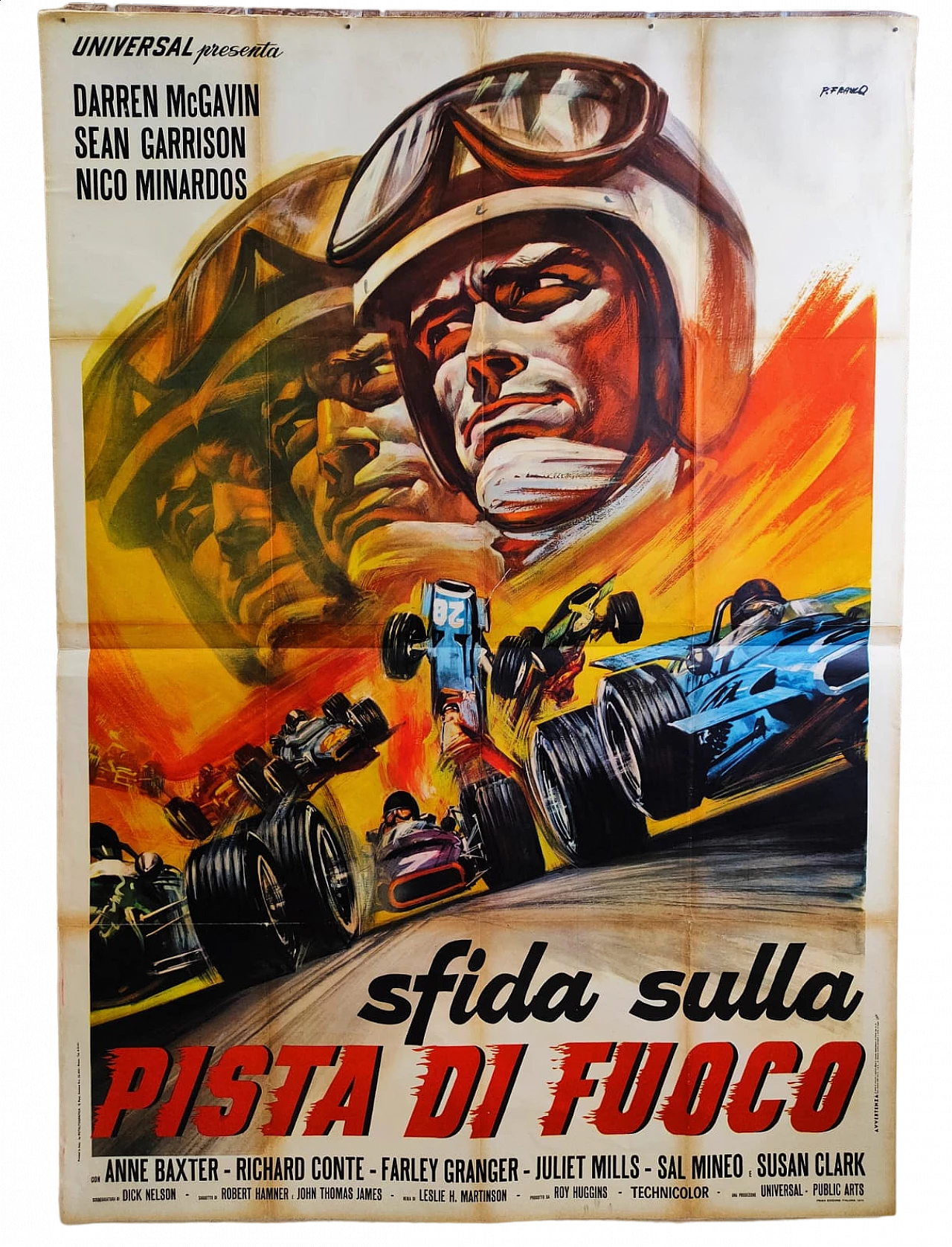 Film poster for Challenge on the Fire Track, 1970 4
