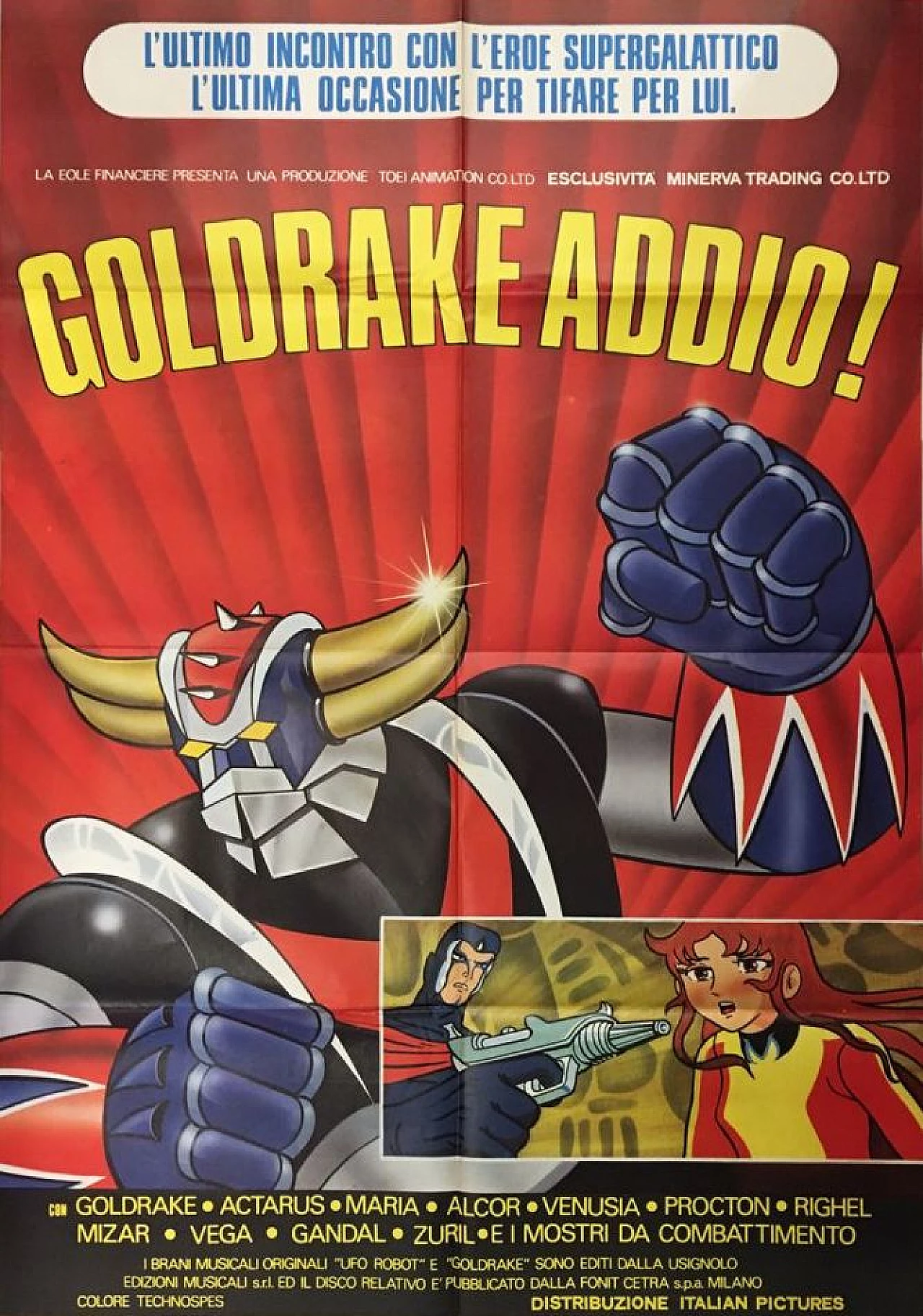 Manifesto cinematografico di Goldrake Addio!, 1980 1