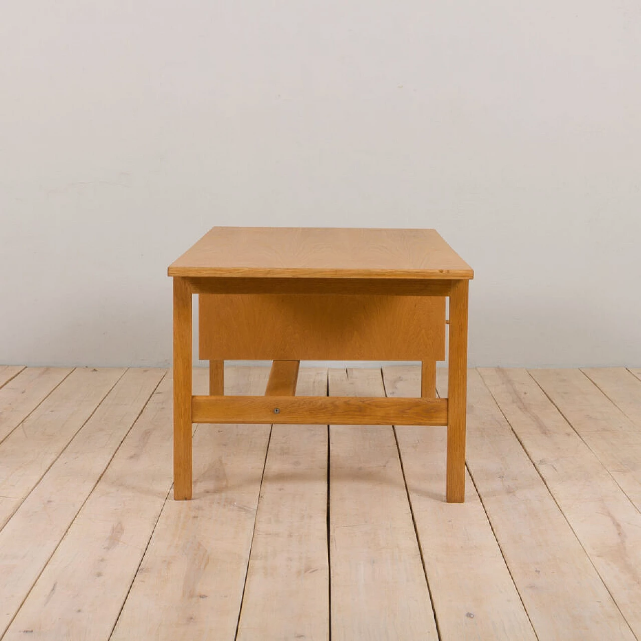 Danish oak 156 desk by Hans J. Wegner for Getama, 1970s 8