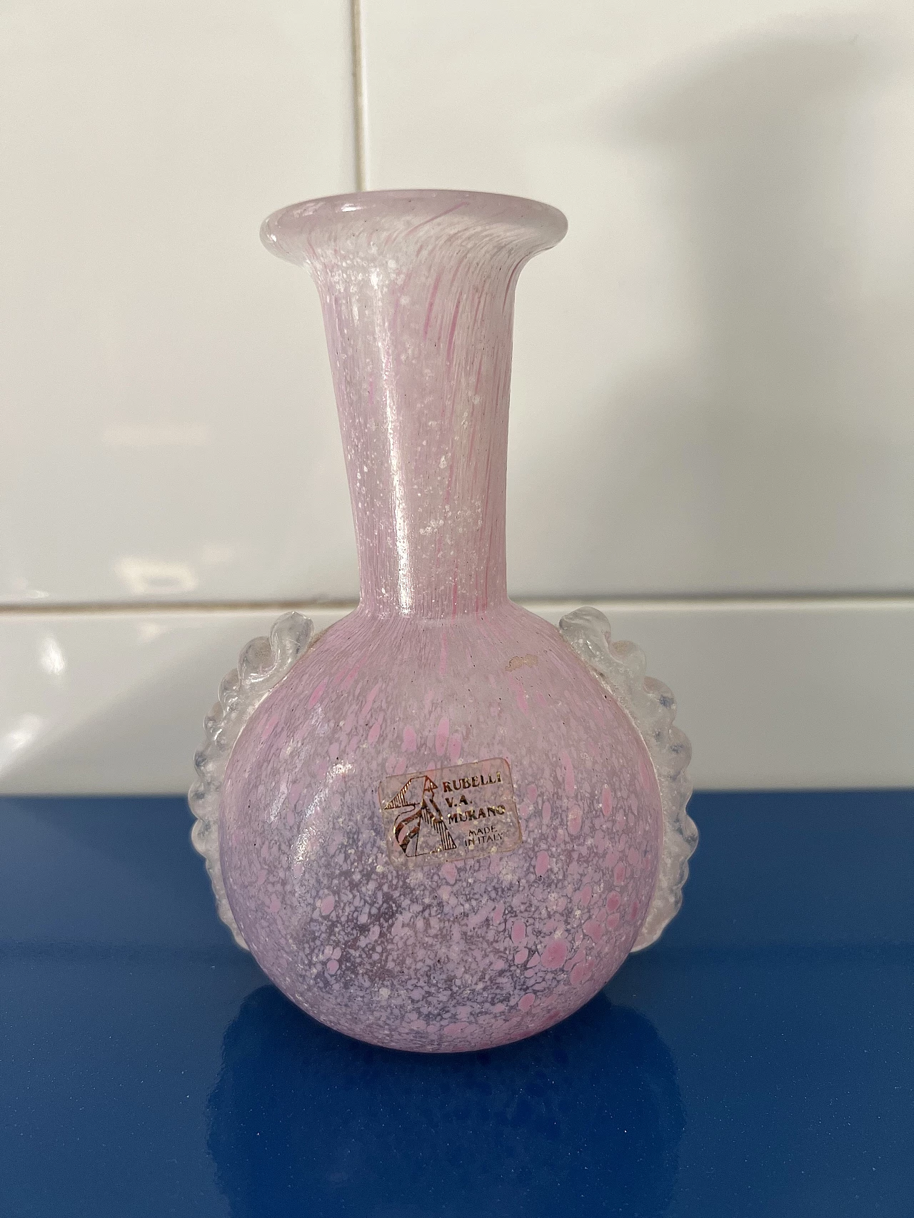 Vaso in vetro di Murano di Paolo Rubelli, anni '80 1