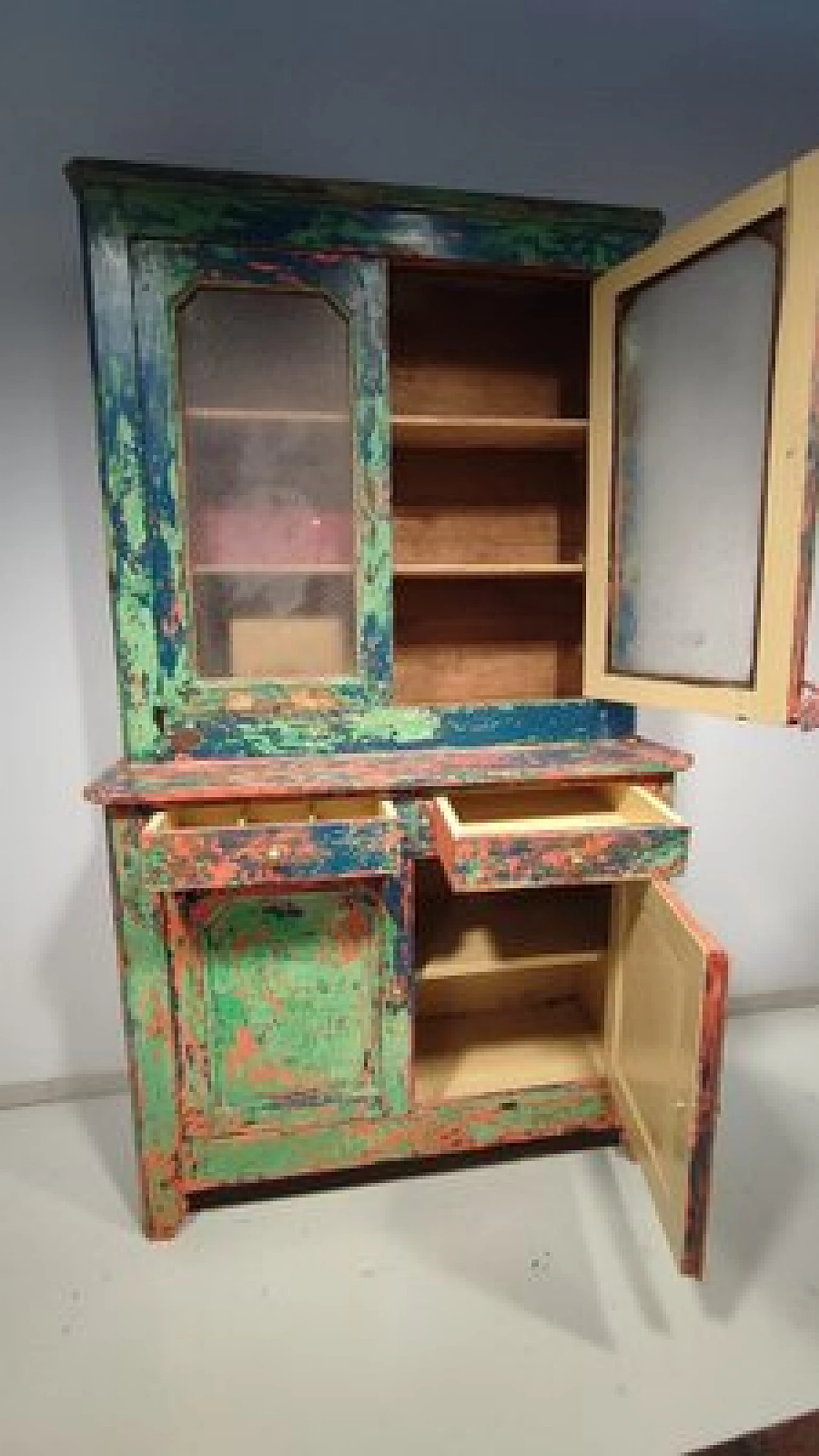 Oak sideboard with display case, 1940s 2