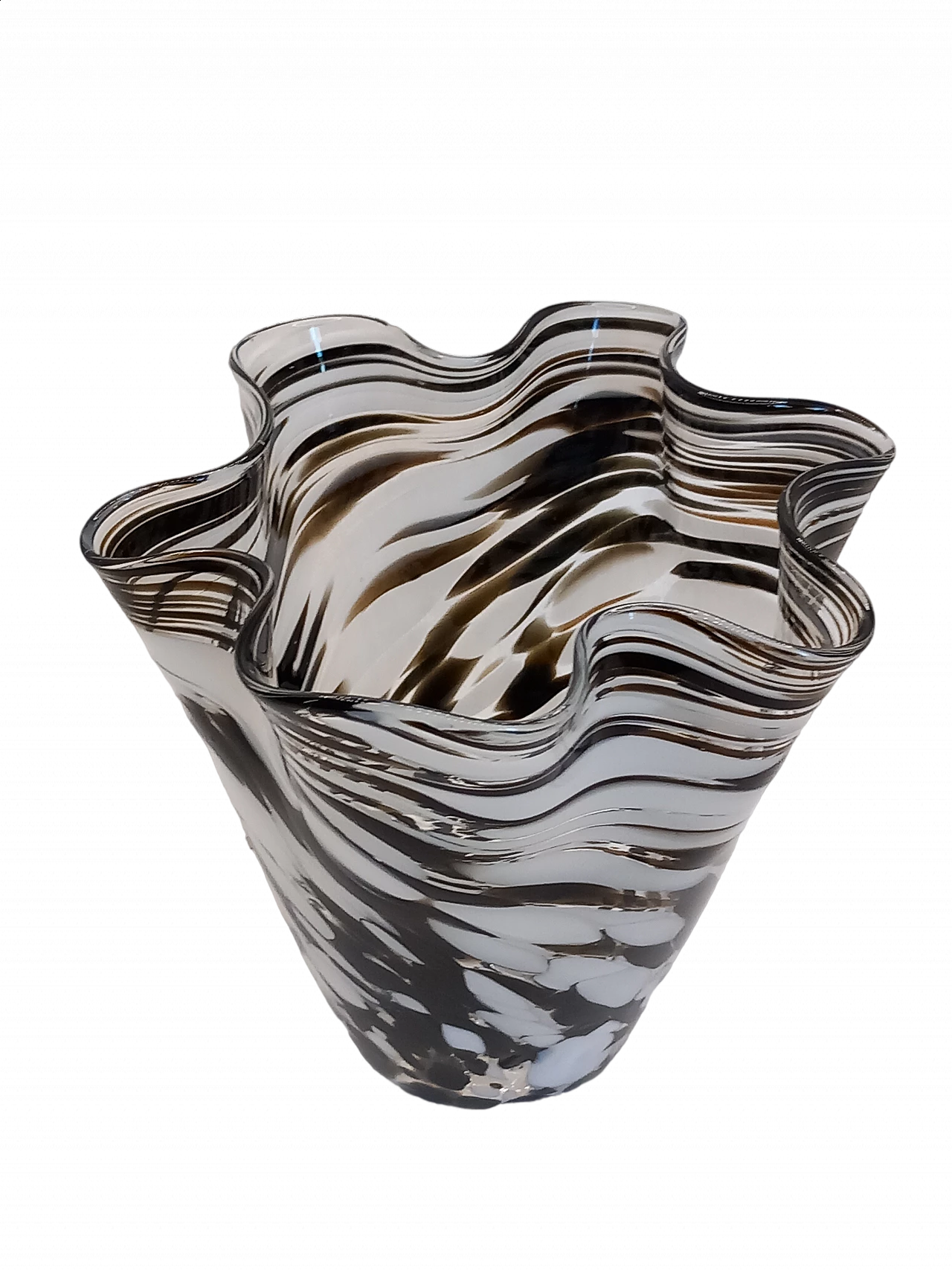 Murano glass Fazzoletto vase by Carlo Nason, 1980s 8