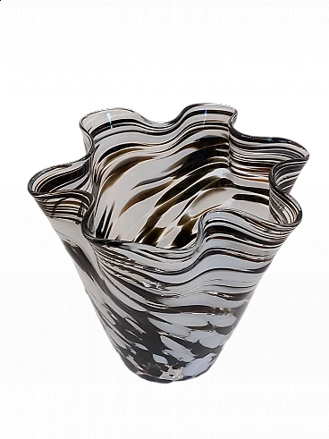Murano glass Fazzoletto vase by Carlo Nason, 1980s