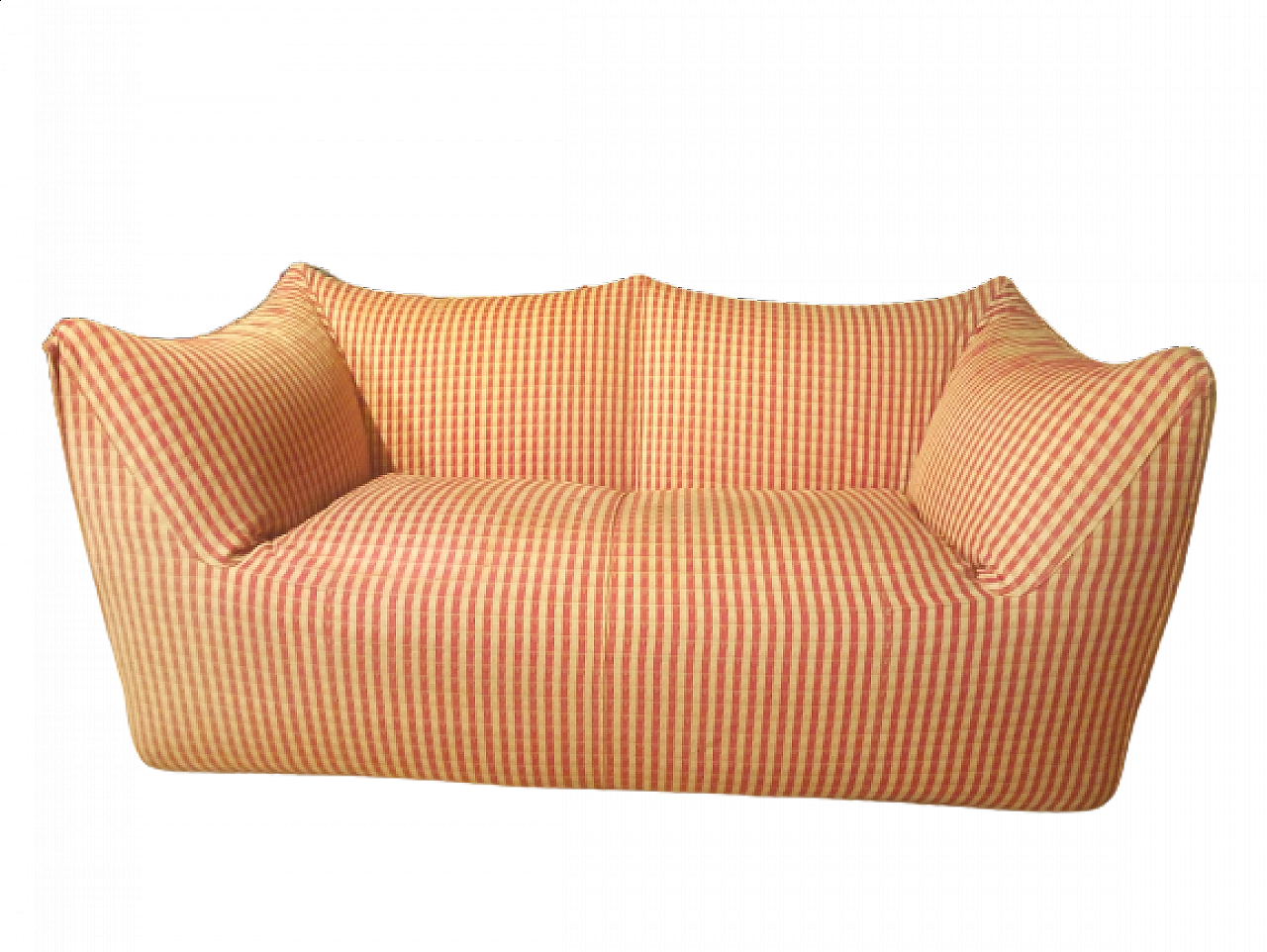 Red and white Le Bambole sofa by Mario Bellini for B&B Italia, 1972 3