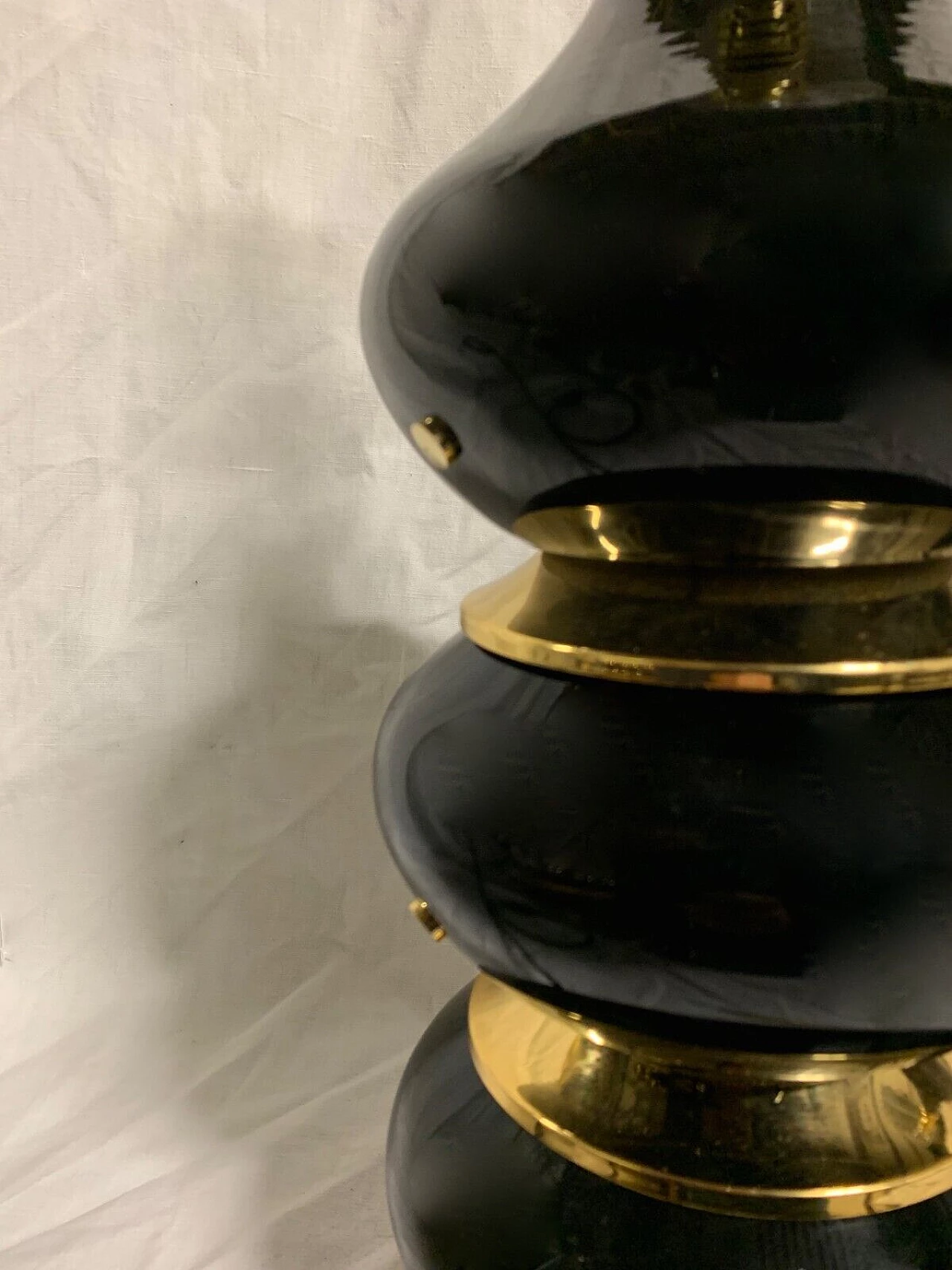 Coppia di lampade da tavolo in vetro viola attribuite a Seguso, anni '70 6