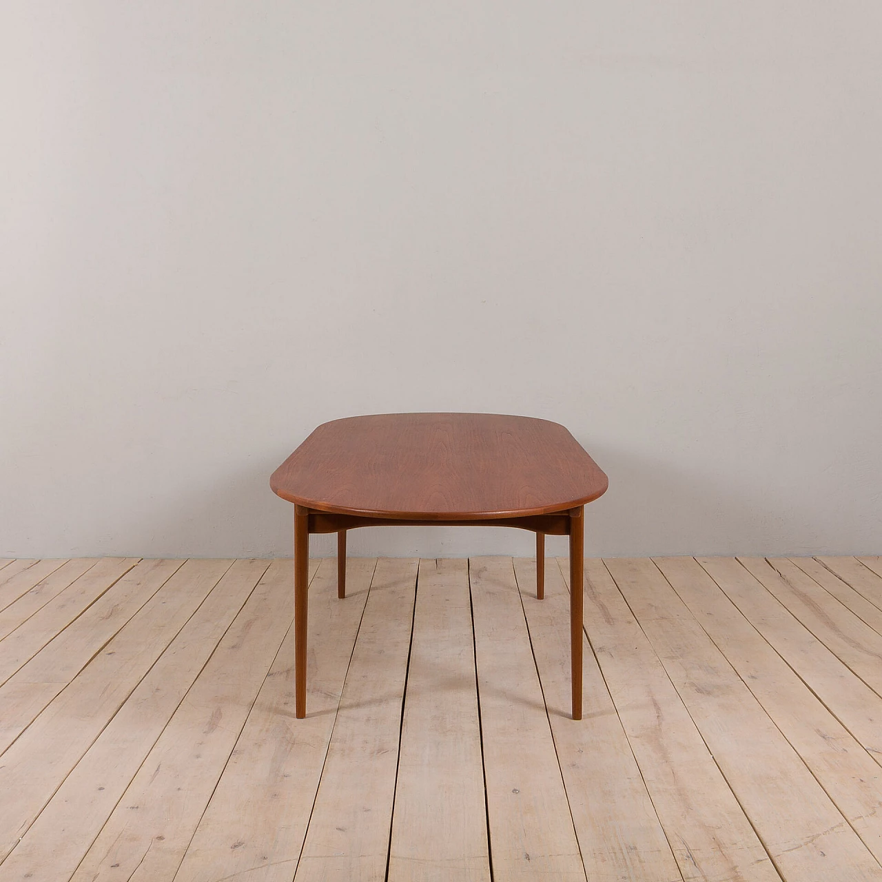 Danish oval teak table, 1960s 4