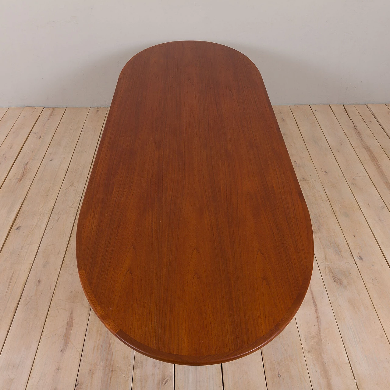 Danish oval teak table, 1960s 5