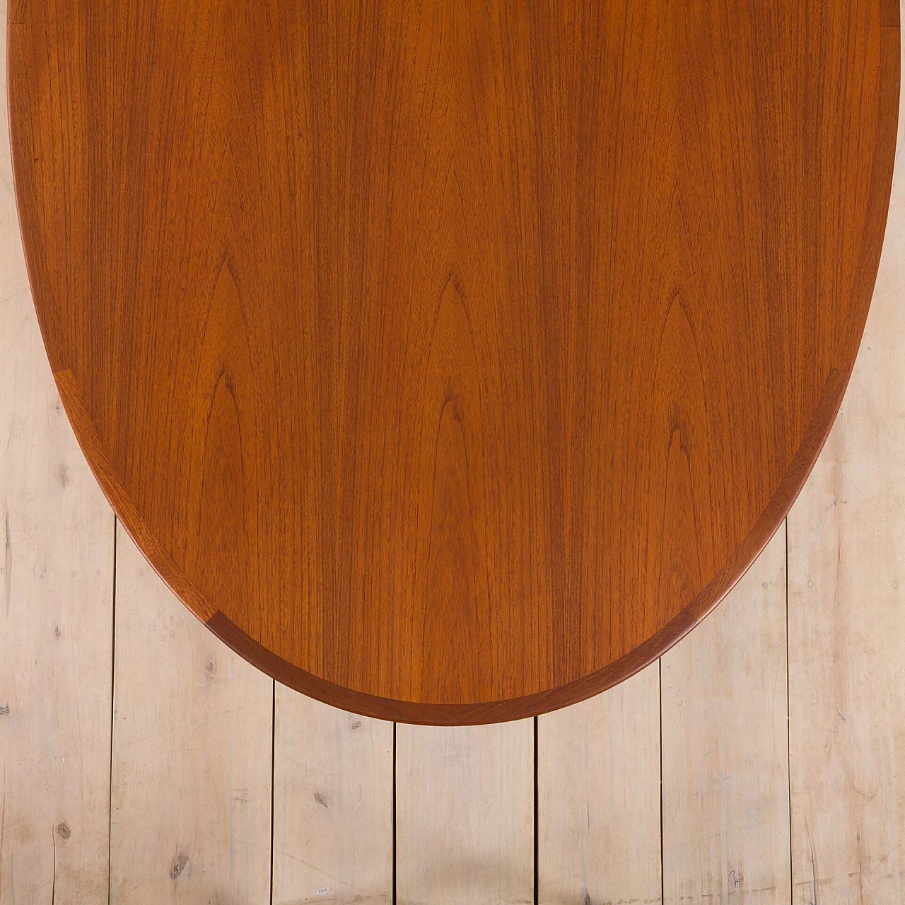 Danish oval teak table, 1960s 7