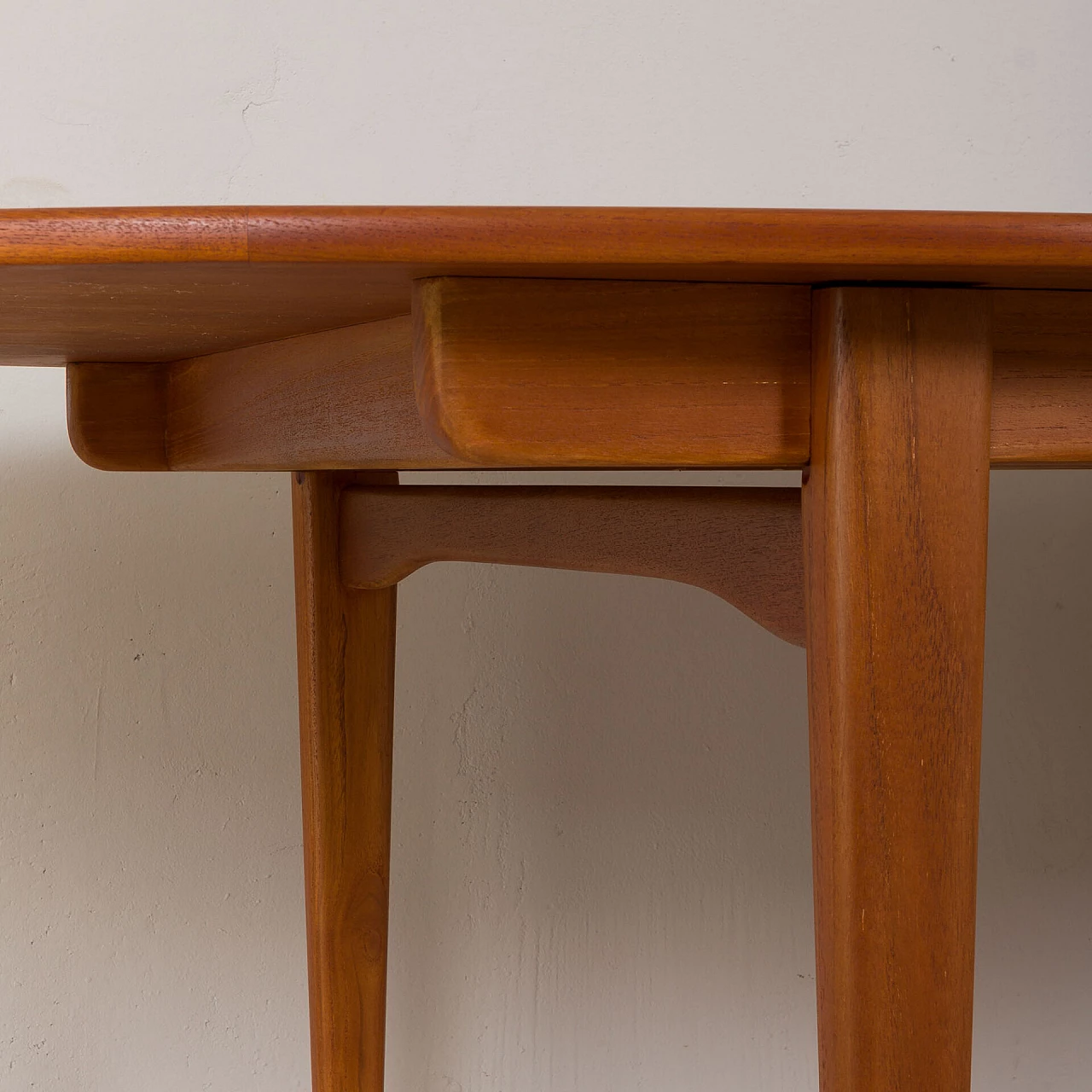 Danish oval teak table, 1960s 10