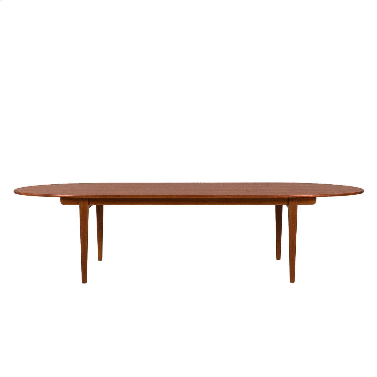 Danish oval teak table, 1960s 11