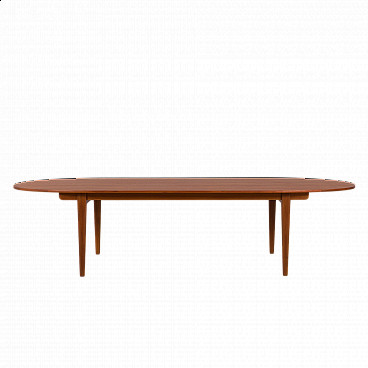Danish oval teak table, 1960s