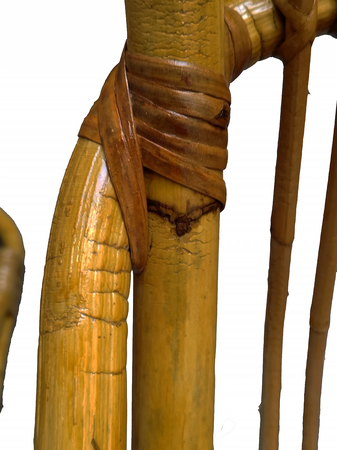 Coppia di poltrone in rattan e bambù di Tito Agnoli per Bonacina, anni '60 7