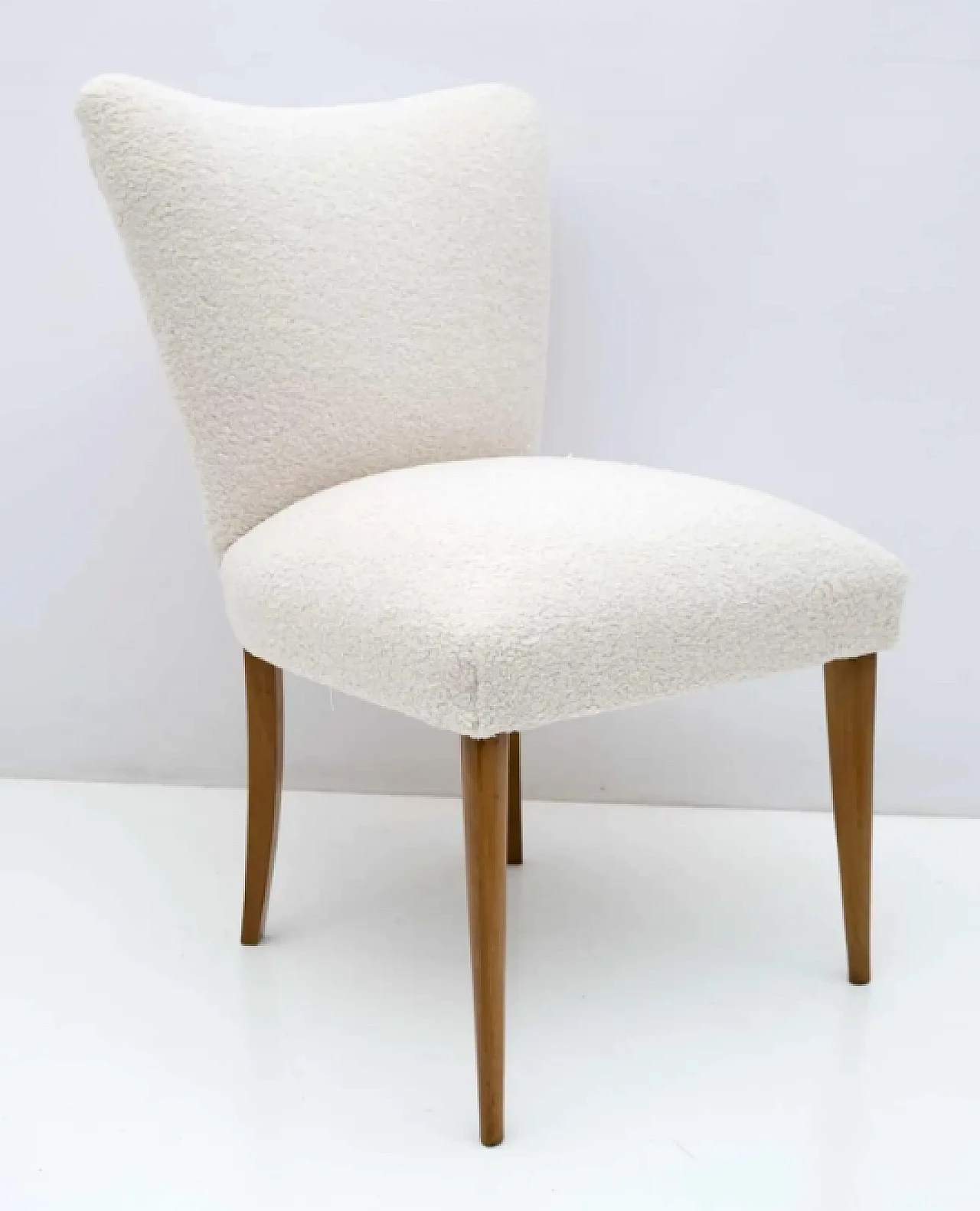 Bouclé small armchair, 1950s 4