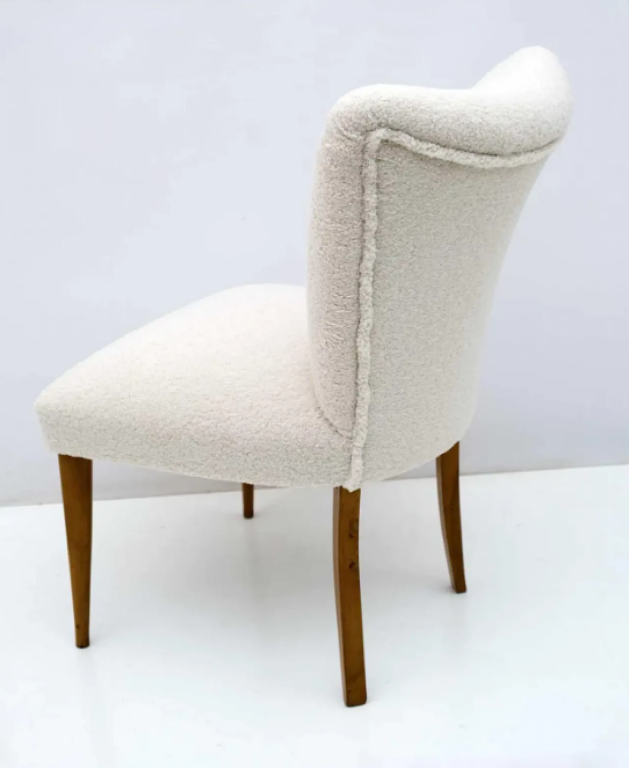 Bouclé small armchair, 1950s 6