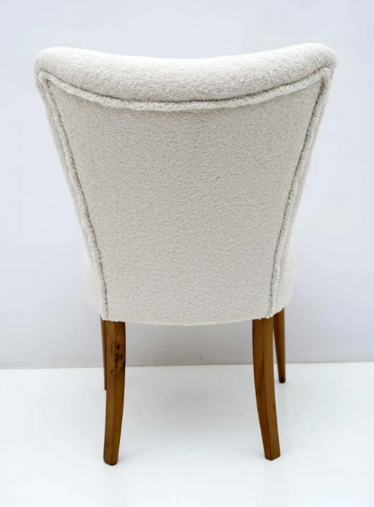 Bouclé small armchair, 1950s 7