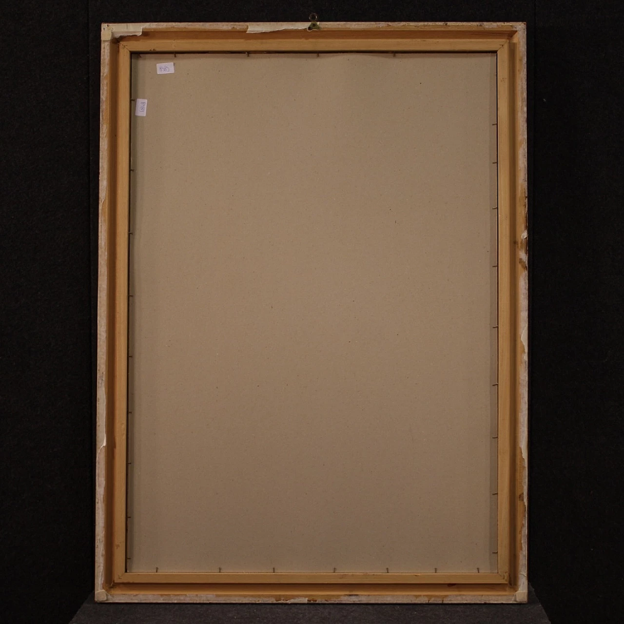 Ritratto femminile con bouquet, dipinto a tecnica mista su cartoncino 9