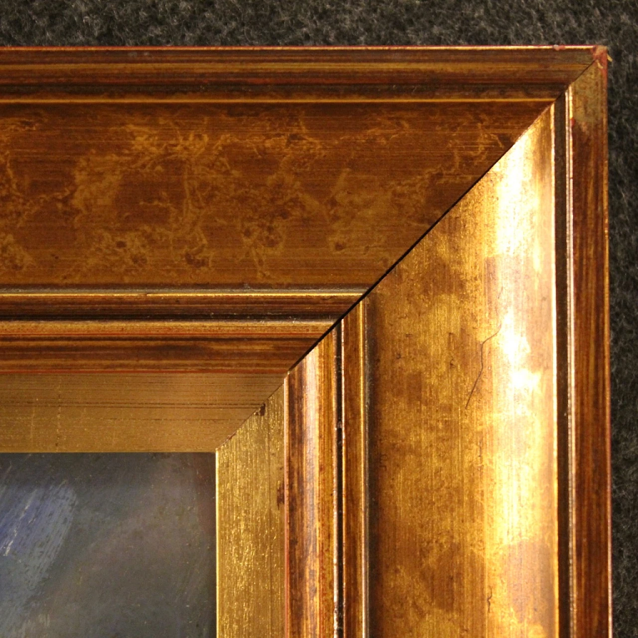 Ritratto femminile con bouquet, dipinto a tecnica mista su cartoncino 12