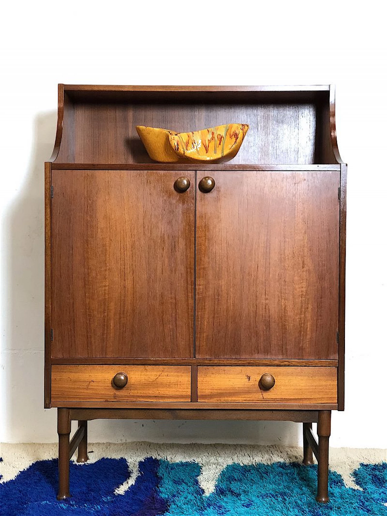 Credenza in legno massello impiallacciato teak, anni '60 2