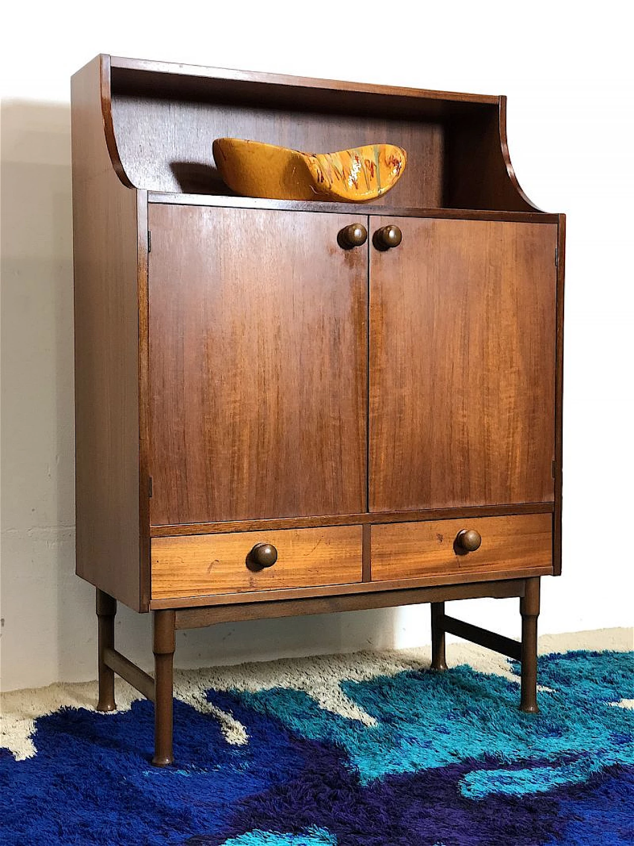 Credenza in legno massello impiallacciato teak, anni '60 3