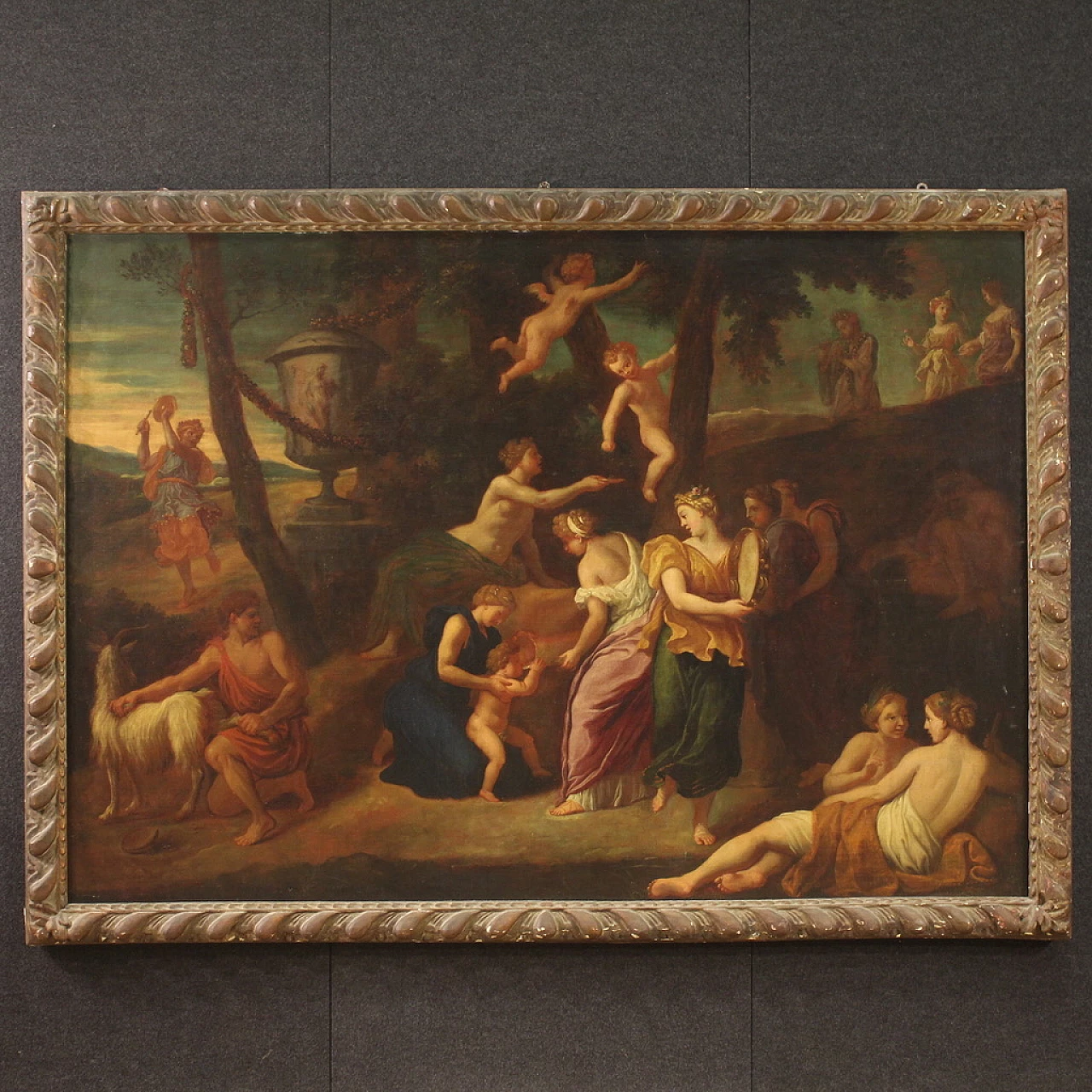 Bacchanal, oil painting on canvas, second half of the 17th century 1