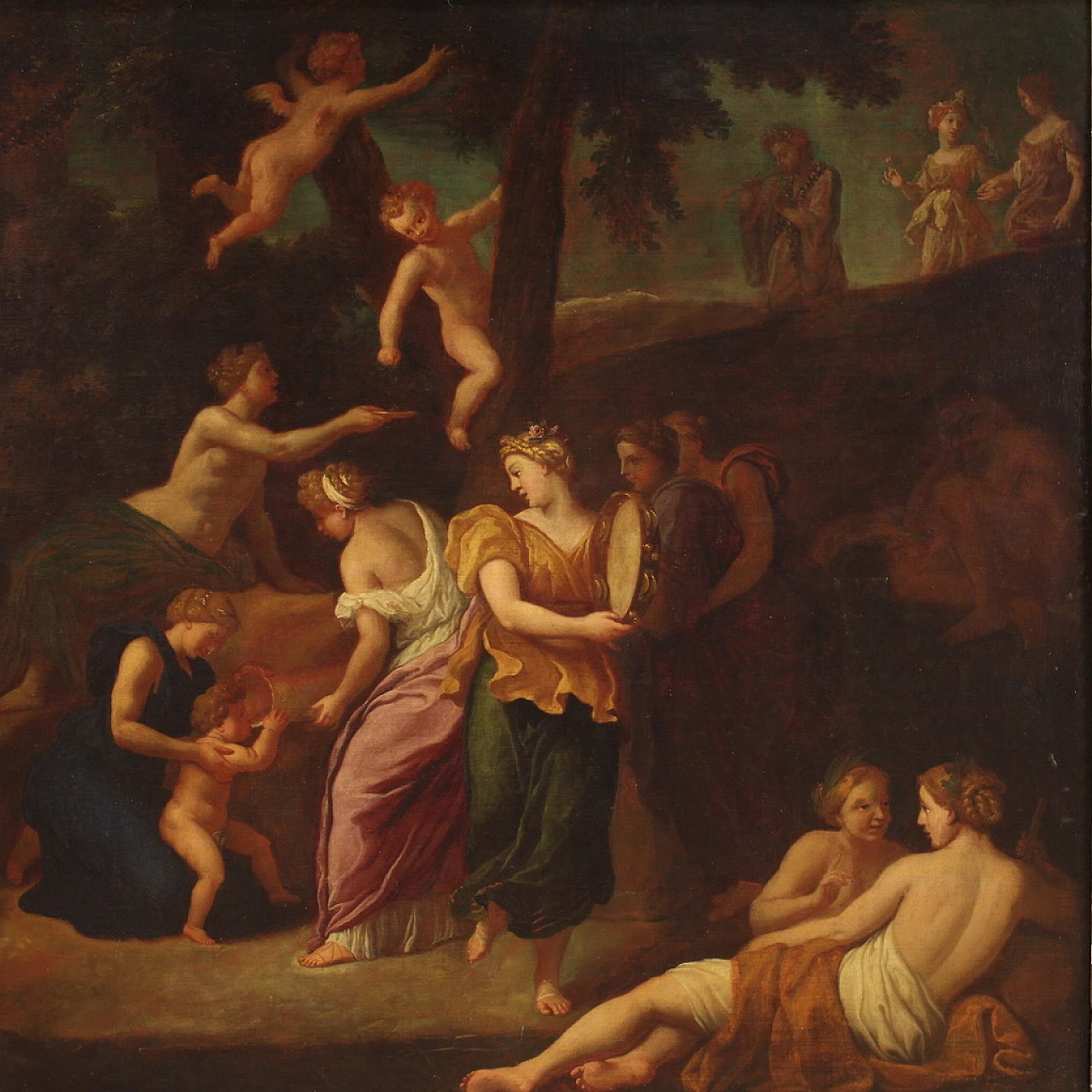 Bacchanal, oil painting on canvas, second half of the 17th century 3