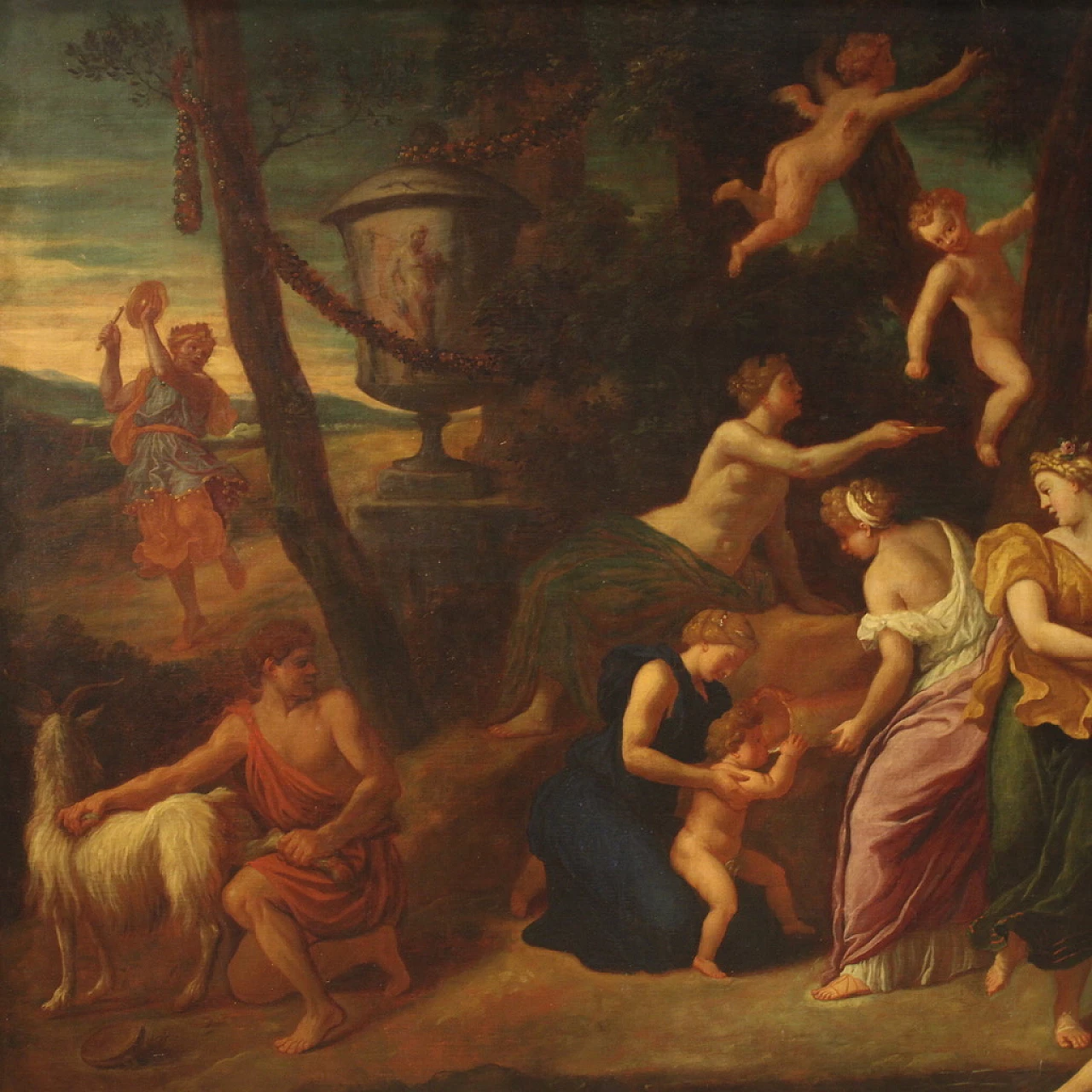 Bacchanal, oil painting on canvas, second half of the 17th century 4