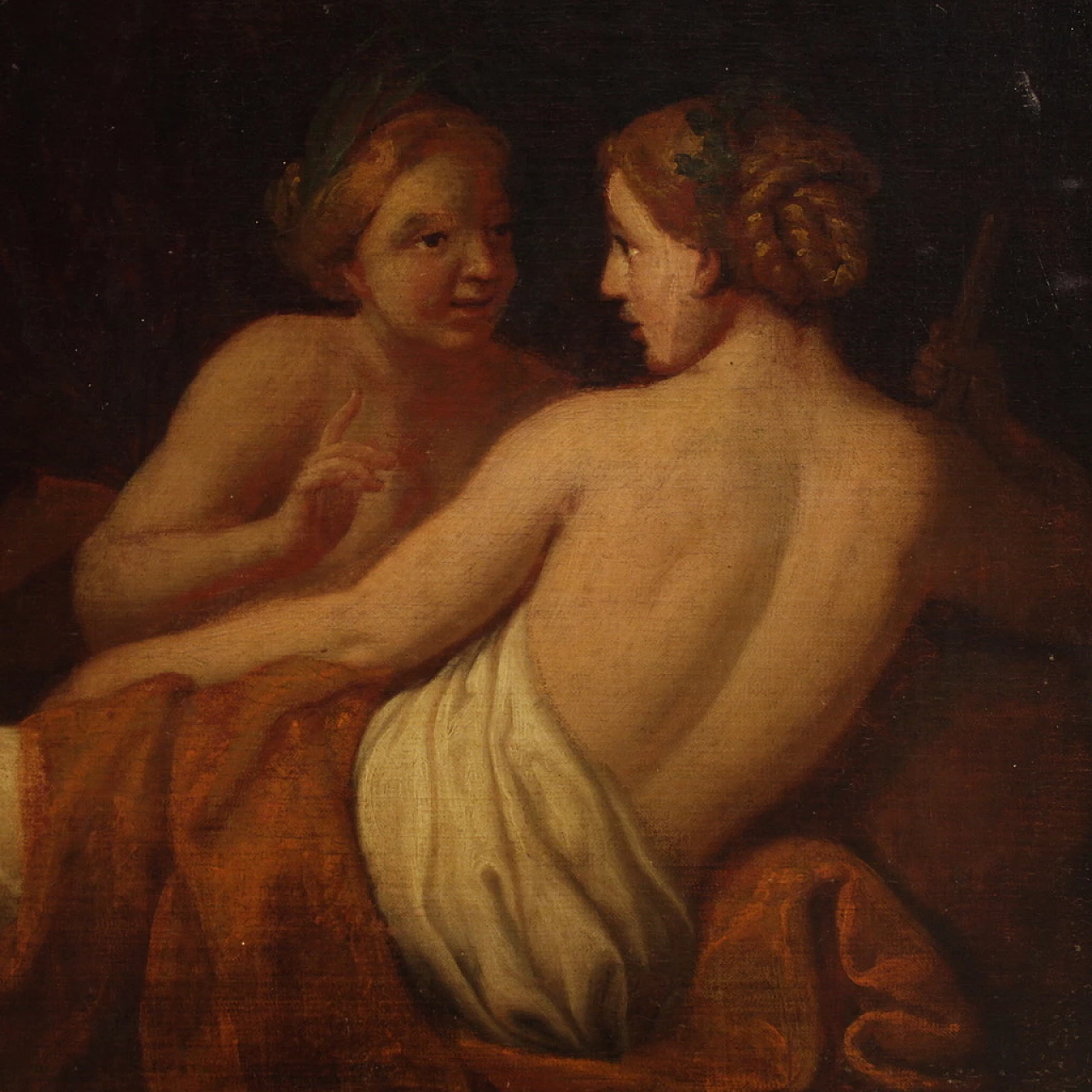 Bacchanal, oil painting on canvas, second half of the 17th century 6