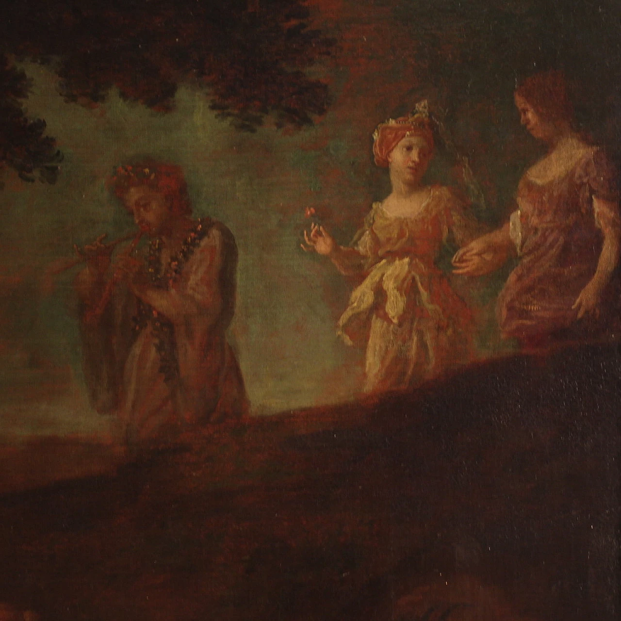 Bacchanal, oil painting on canvas, second half of the 17th century 12
