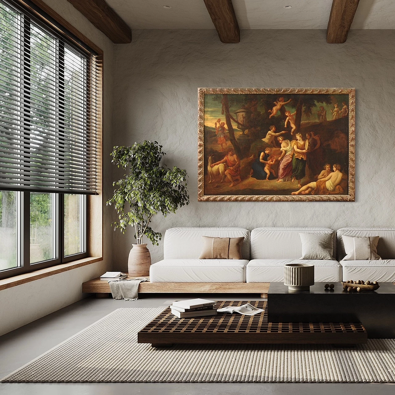 Bacchanal, oil painting on canvas, second half of the 17th century 14