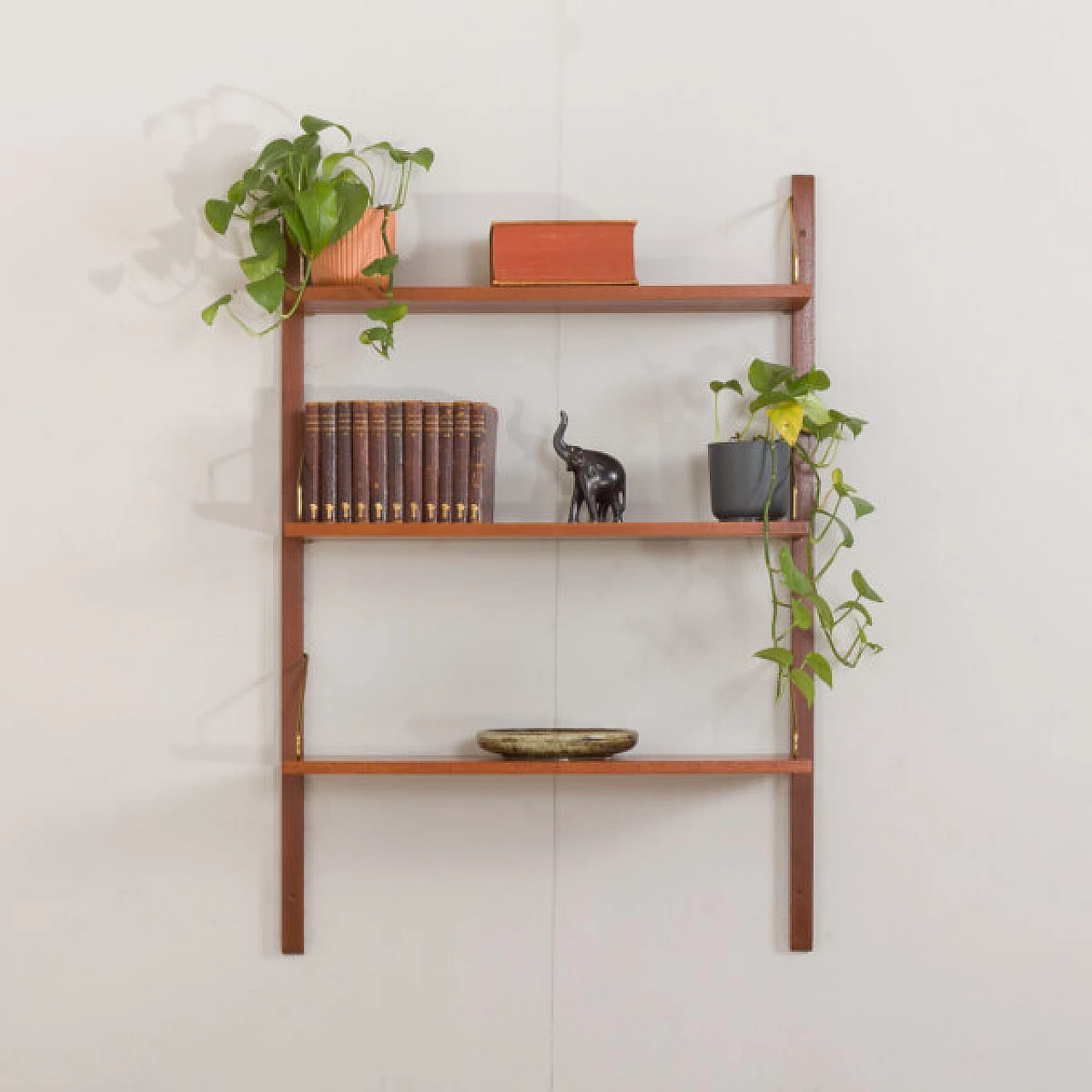 3 Hanging teak shelves by Poul Cadovius for Cado, 1960s 1