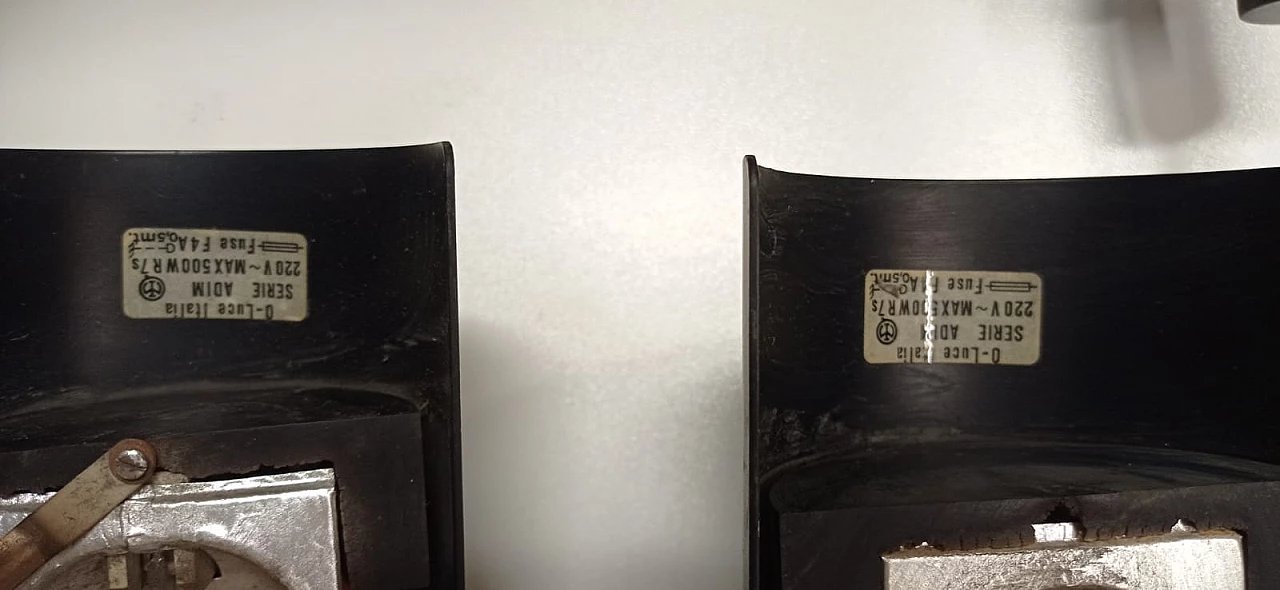 Lampada da parete Adim in metallo e alluminio di Vico Magistretti per O-Luce, anni '70 5