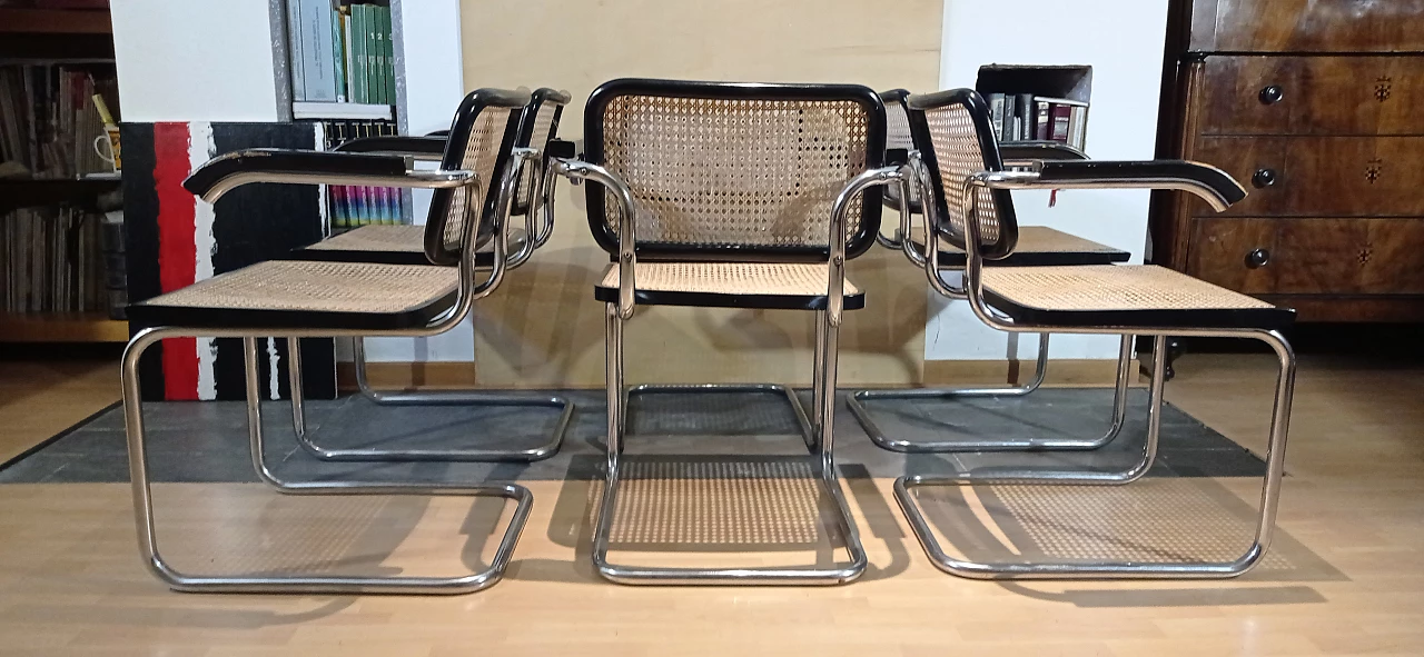 6 Cesca B32 armchairs by Marcel Breuer for Stendig Furniture Co., 1970s 5