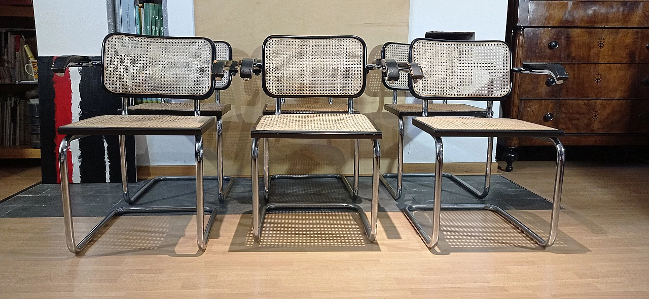 6 Cesca B32 armchairs by Marcel Breuer for Stendig Furniture Co., 1970s 6