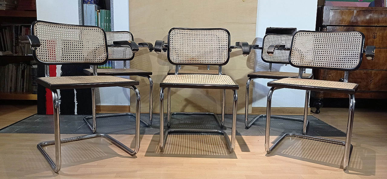 6 Cesca B32 armchairs by Marcel Breuer for Stendig Furniture Co., 1970s 104