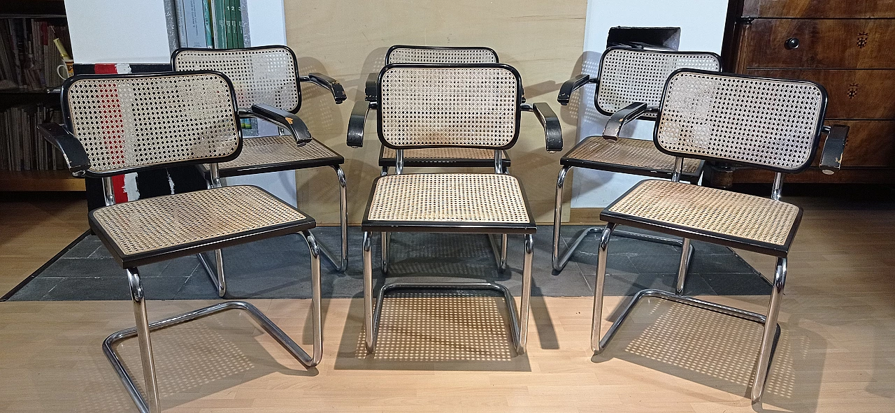 6 Cesca B32 armchairs by Marcel Breuer for Stendig Furniture Co., 1970s 105