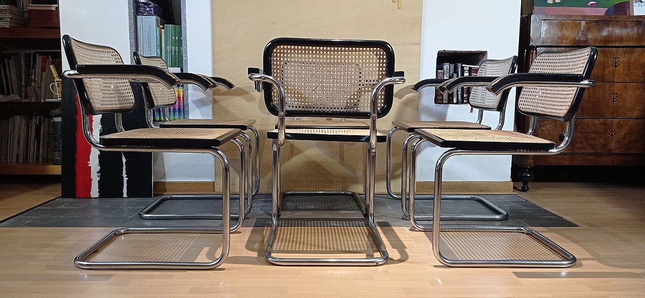 6 Cesca B32 armchairs by Marcel Breuer for Stendig Furniture Co., 1970s 140