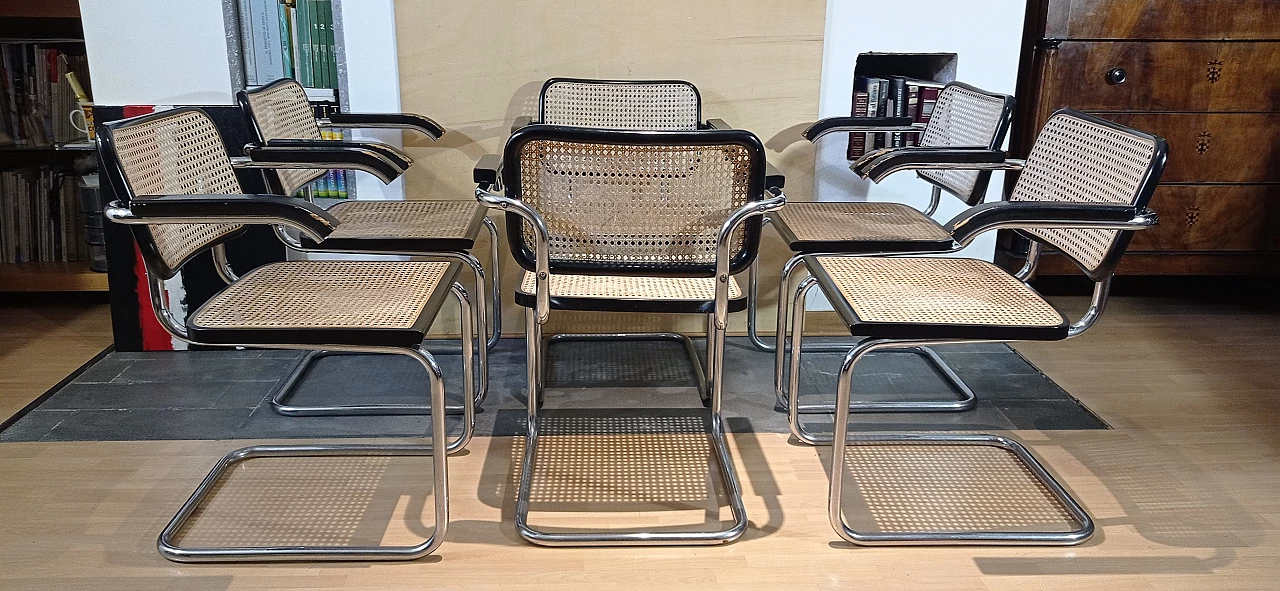 6 Cesca B32 armchairs by Marcel Breuer for Stendig Furniture Co., 1970s 142