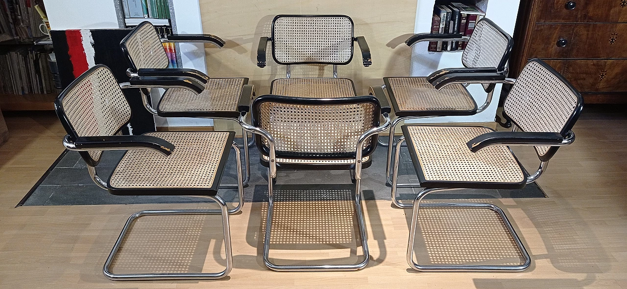 6 Cesca B32 armchairs by Marcel Breuer for Stendig Furniture Co., 1970s 144