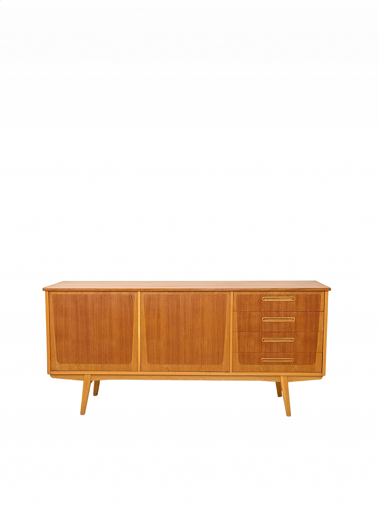 Scandinavian teak and oak sideboard, 1950s 13