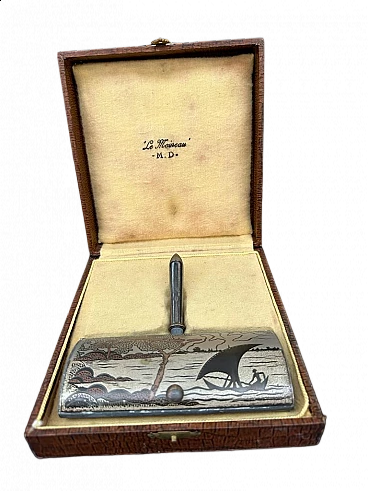 Raccogli briciole in metallo con scatola, anni '30