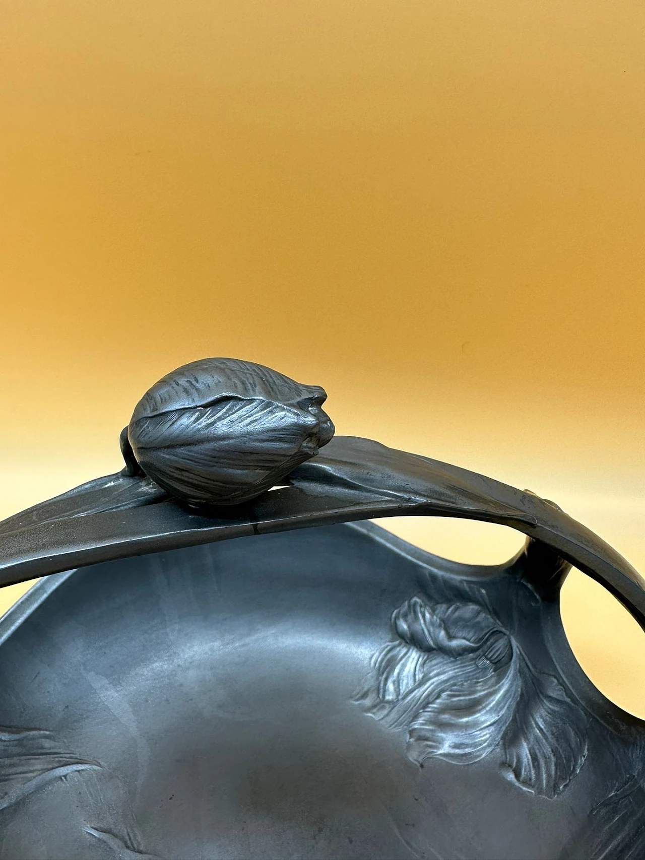 Cestino in metallo di Kayserzinn, inizio '900 2