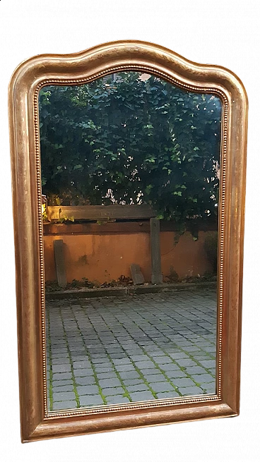 Gilded wooden mirror with cabaret design, 19th century