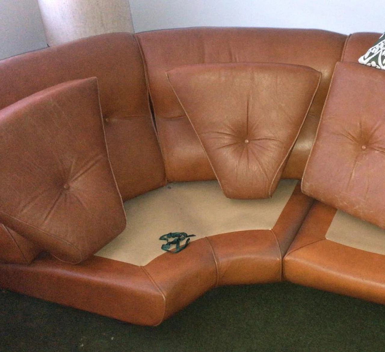 Leather sofa, corner seat and armchair, 1960s 5