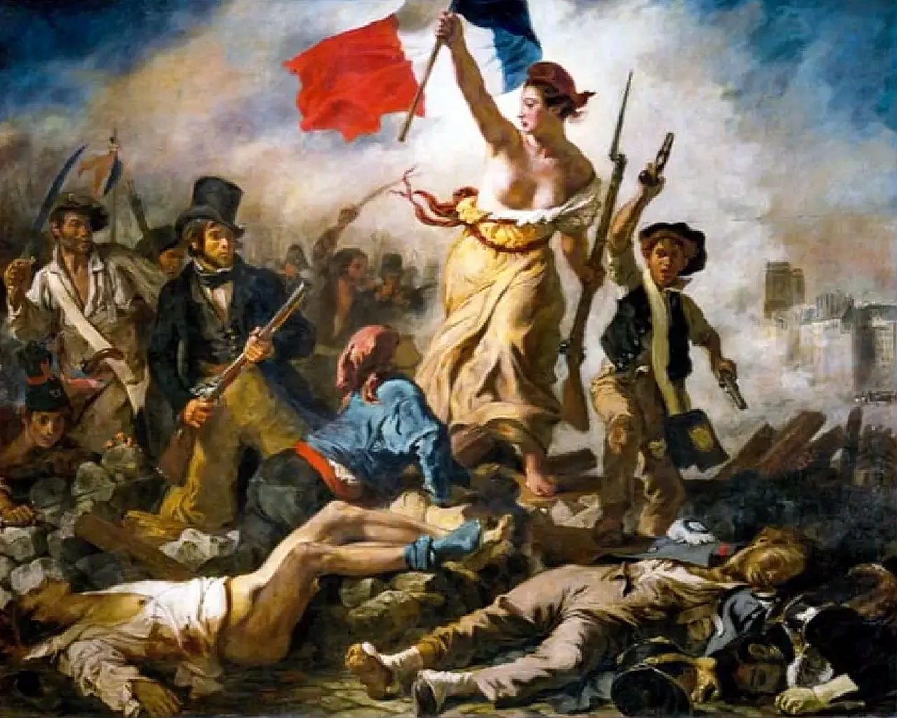 Rivoluzione francese, olio su tela, anni '80 12