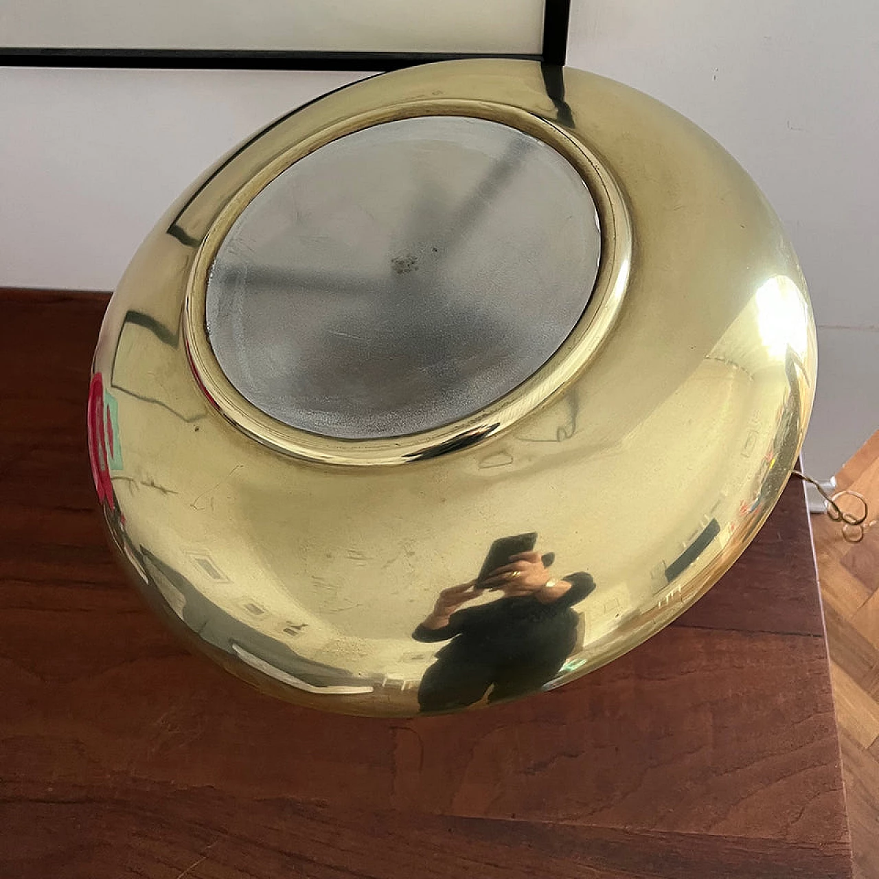 Brass table lamp by Oscar Torlasco, 1950s 3